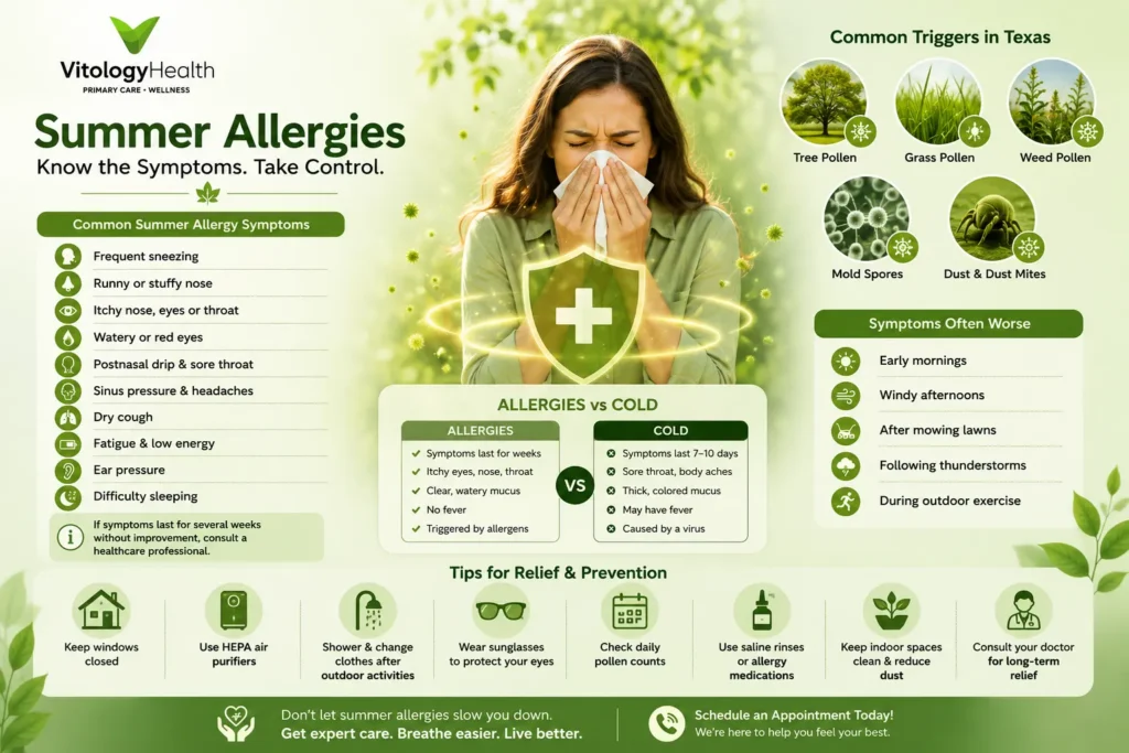 common Texas summer allergens